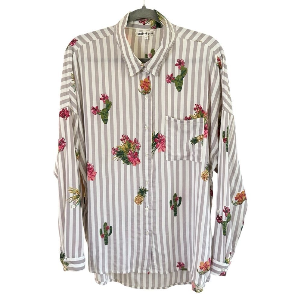 Truly 4 You Casual Button-up Shirtâ with Unique Design